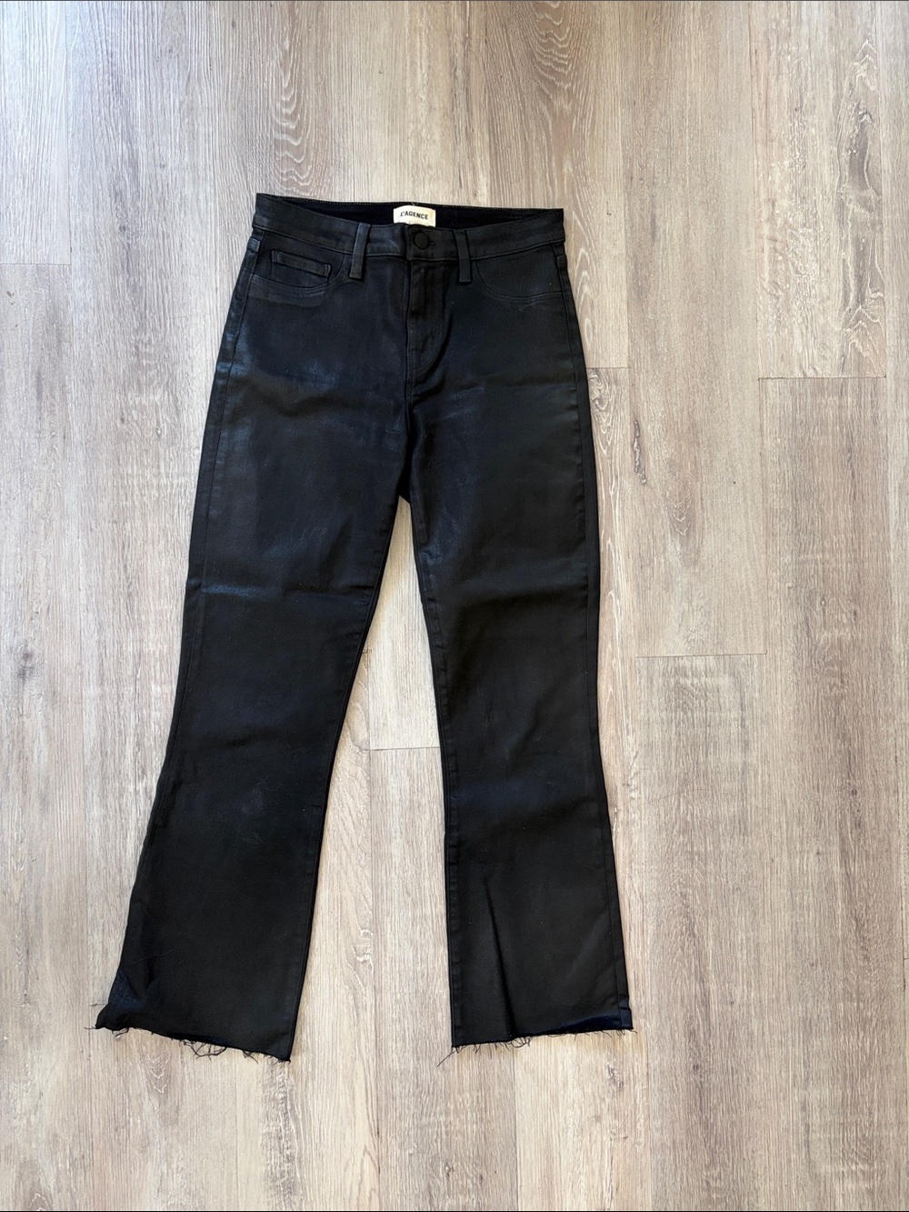 L'AGENCE Black Wide-Leg Flare Jeans